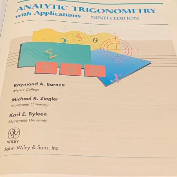 Analytic Trigonometry with Applications College Textbook, 9th Edition - Picture 4 of 4
